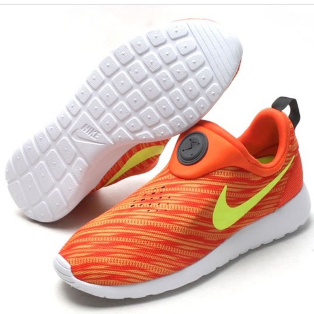 Nike Air Roshe Run Slip On Electric Orange Mens